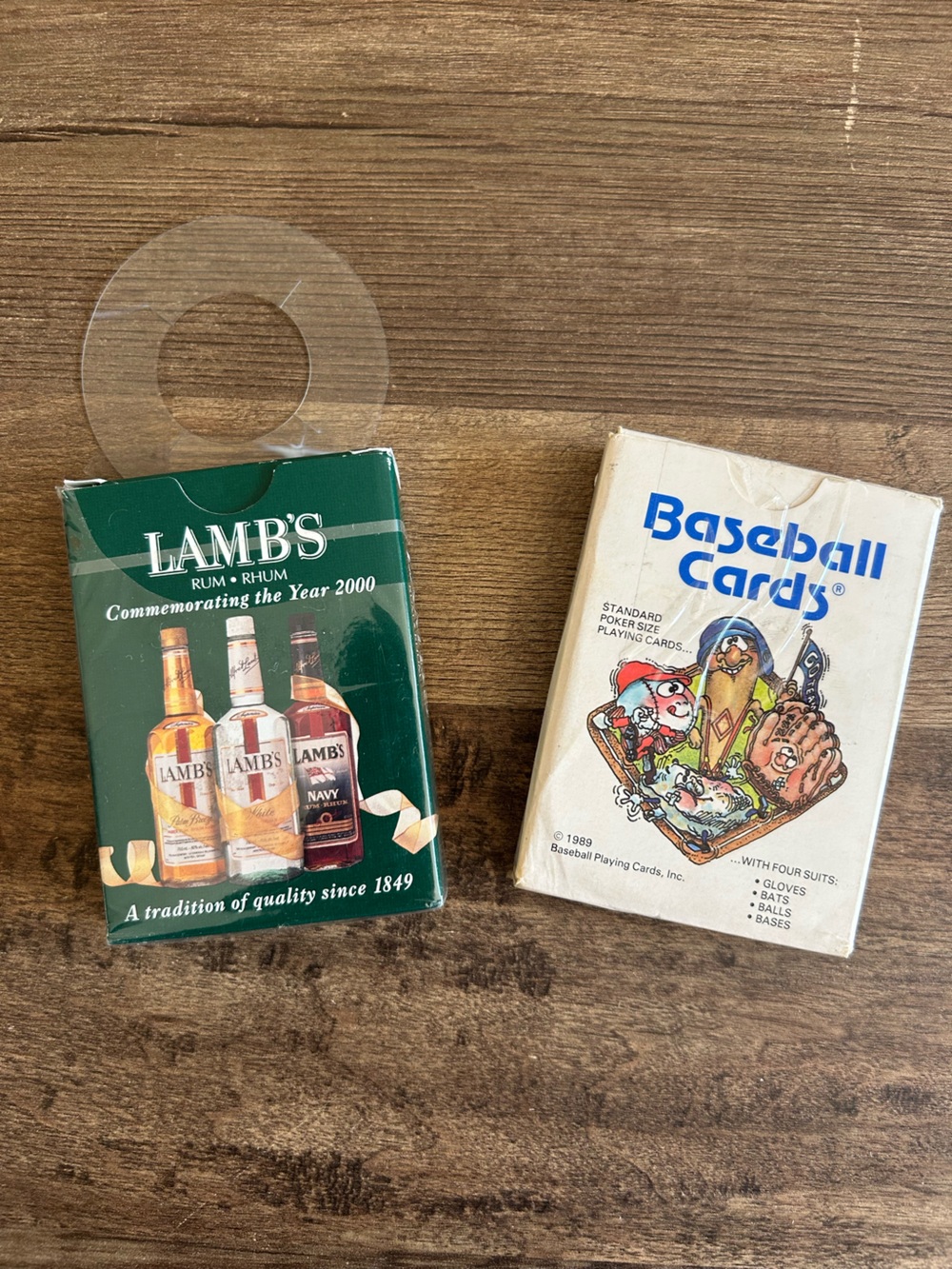 Vintage 1989 Baseball Playing Cards & Lamb's Rum 2000 Deck Lot